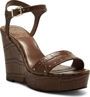 Vince Camuto Sandals Celvina Crocodile Barn Brown