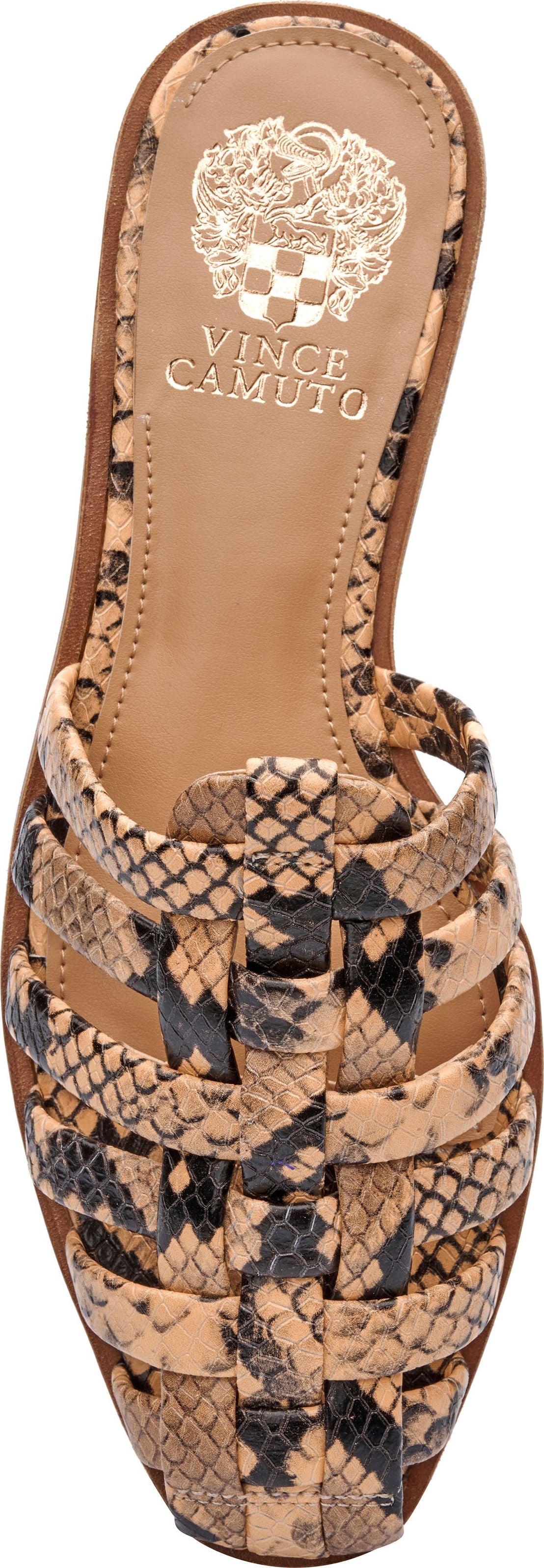 Vince Camuto Sandals Cresetia Snake Sandstone