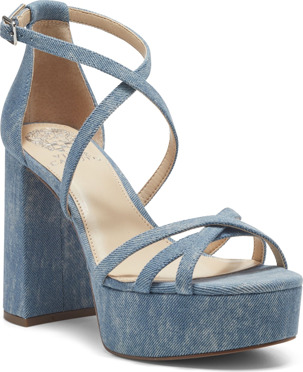 Vince Camuto Sandals Garnita Stonewash Denim/light Blue