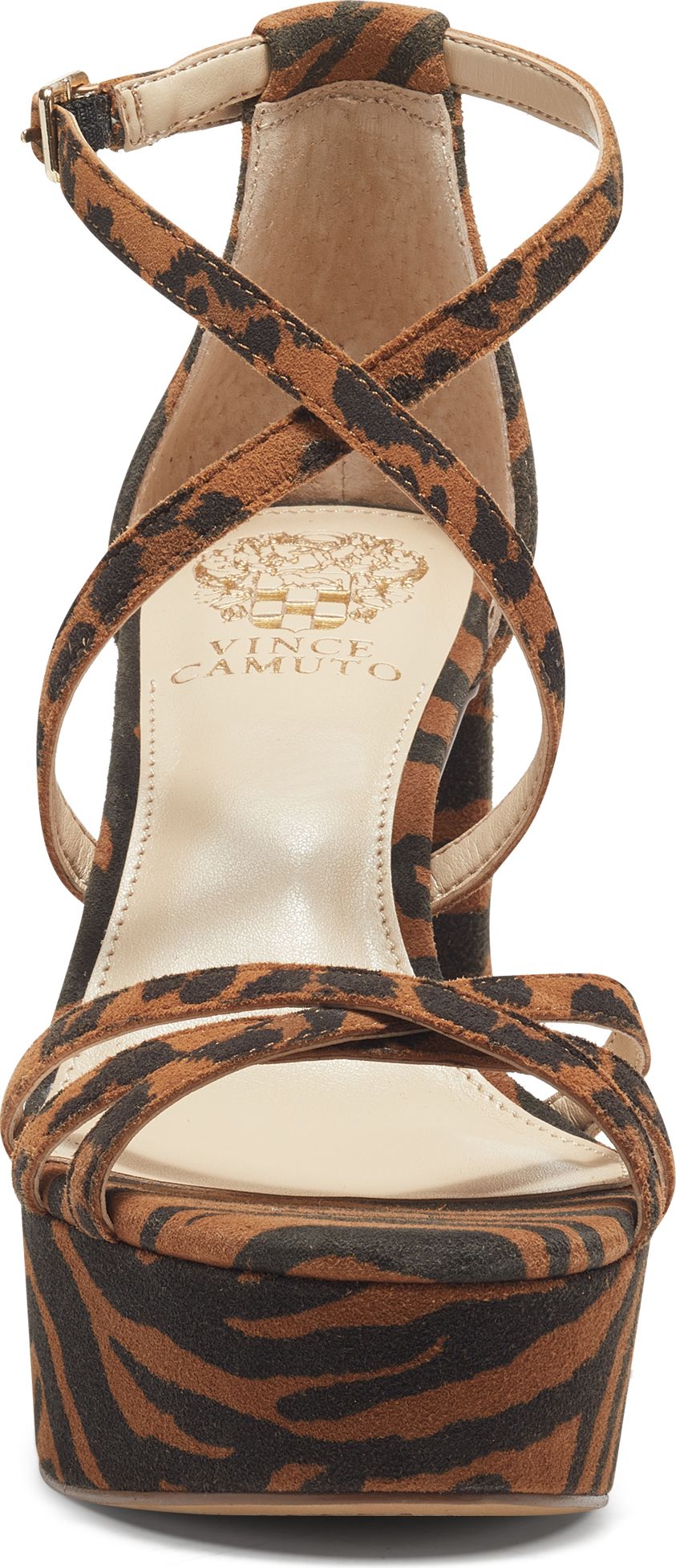 Vince Camuto Sandals Garnitta Leather Zebra Summer Natural