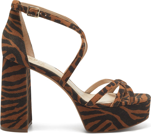 Vince Camuto Sandals Garnitta Leather Zebra Summer Natural