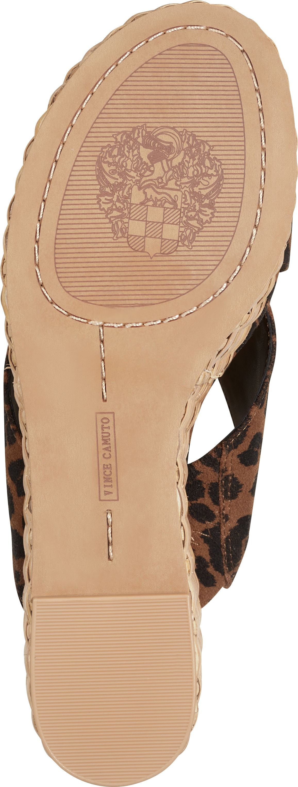 Vince Camuto Sandals Greathel Leopard Leather Summer Natural