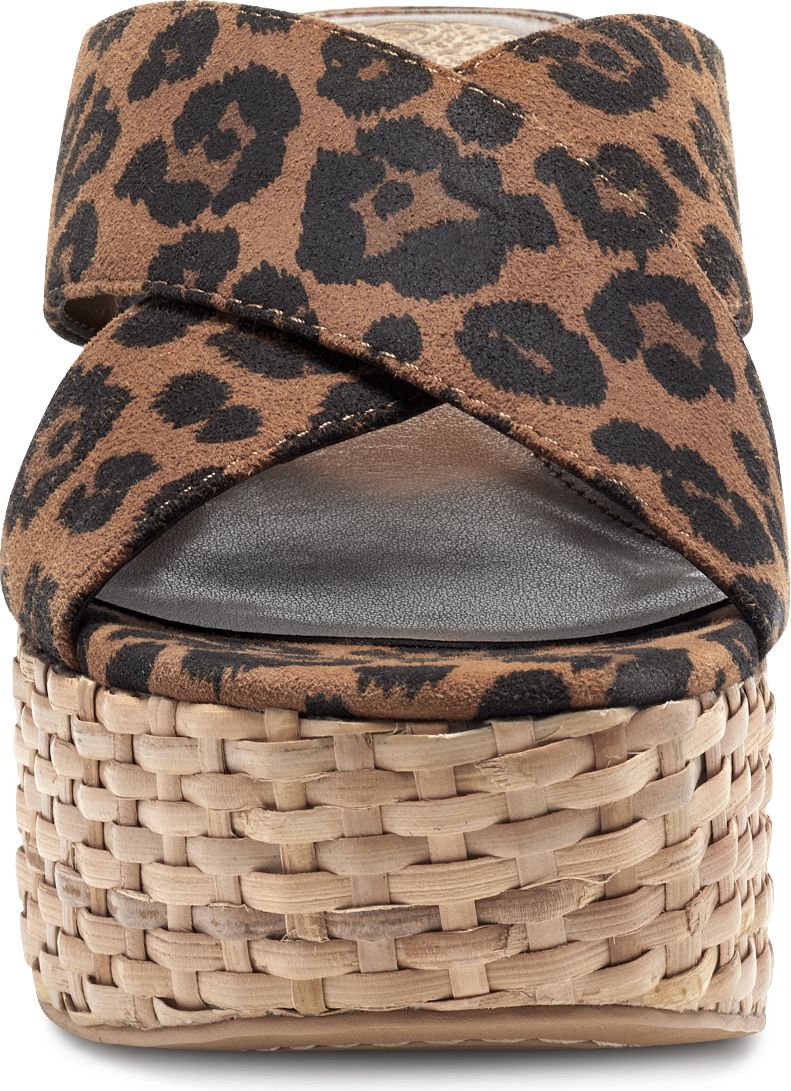 Vince Camuto Sandals Greathel Leopard Leather Summer Natural