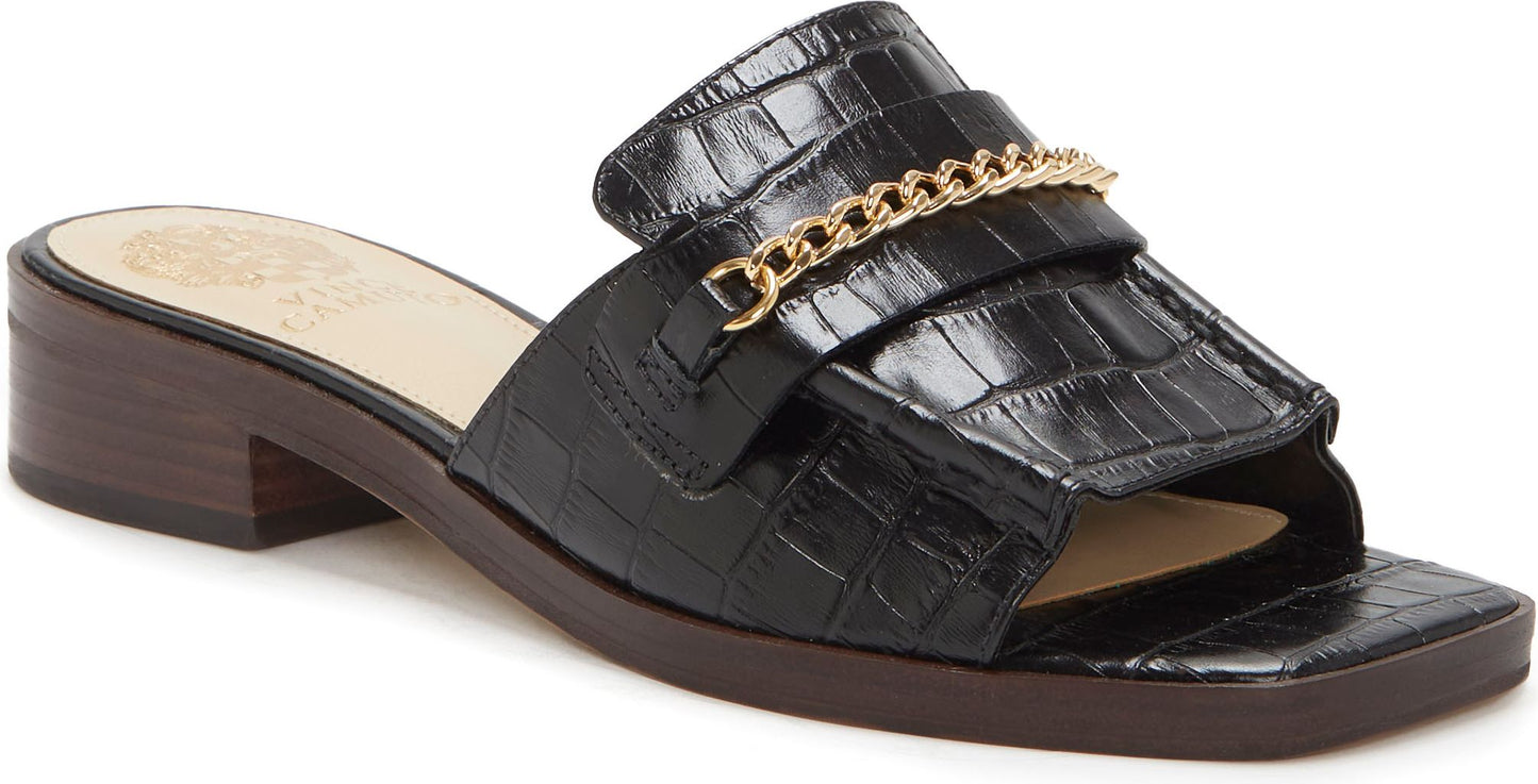 Vince Camuto Sandals Jenivey Crocodile Black