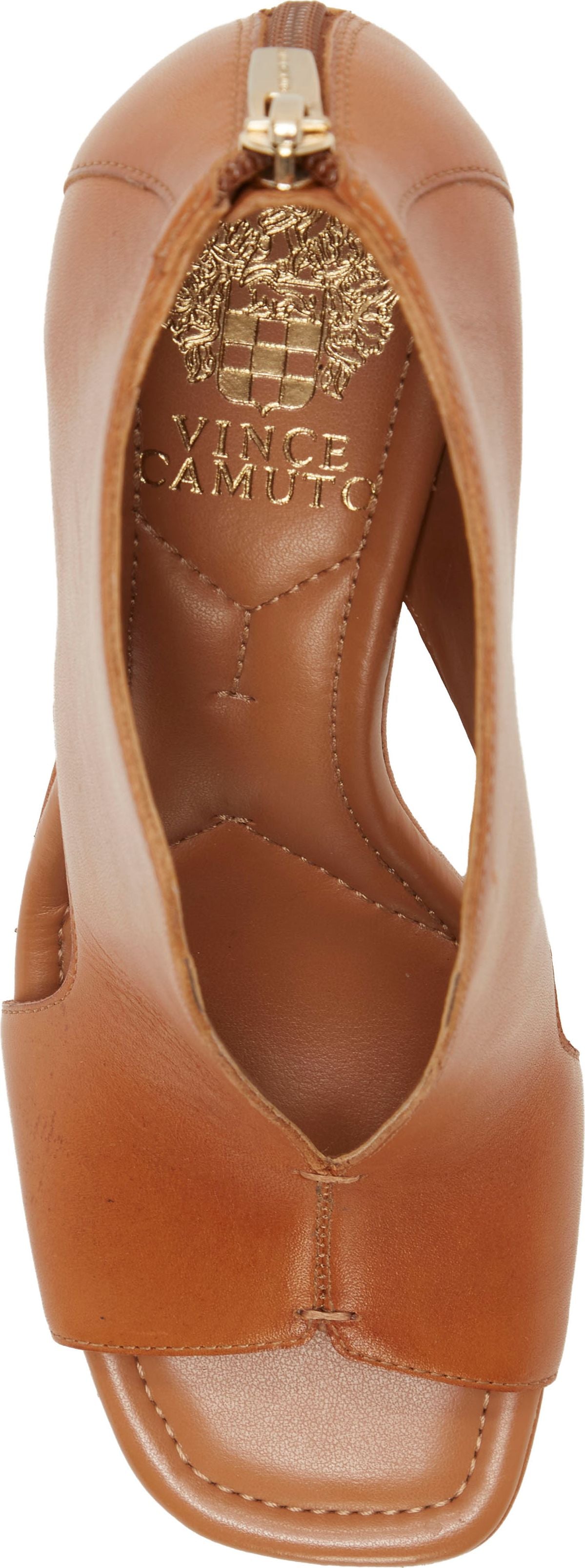 Vince Camuto Sandals Jesilia Burnished Leather Light Cognac