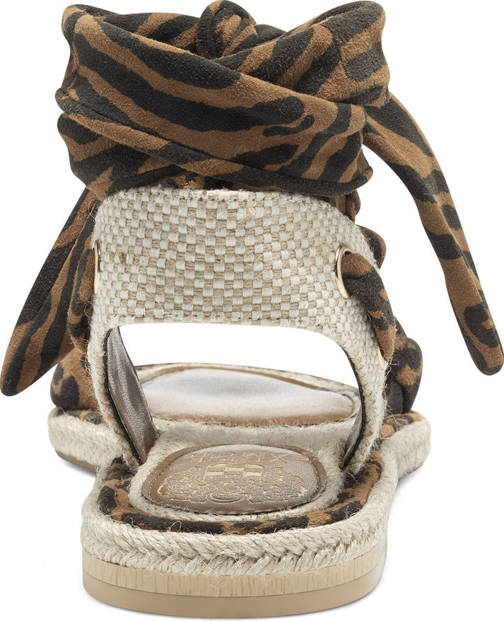 Vince Camuto Sandals Kastela Leopard Leather Summer Natural