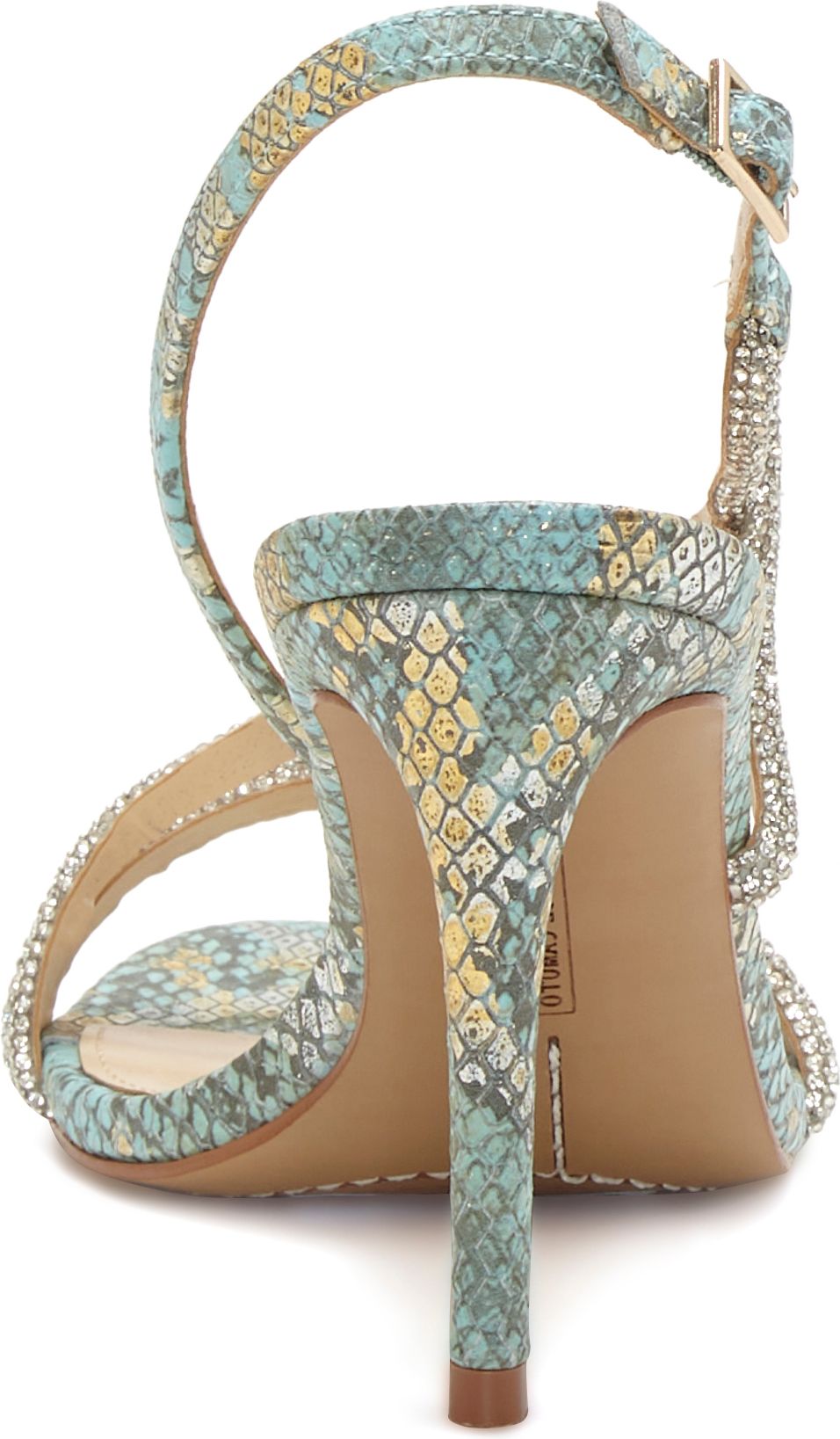 Vince Camuto Sandals Luanna Gilded Snake Turquoise