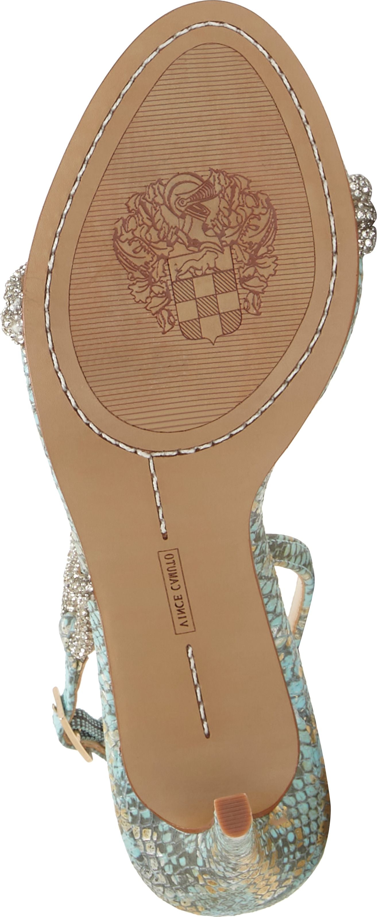 Vince Camuto Sandals Luanna Gilded Snake Turquoise