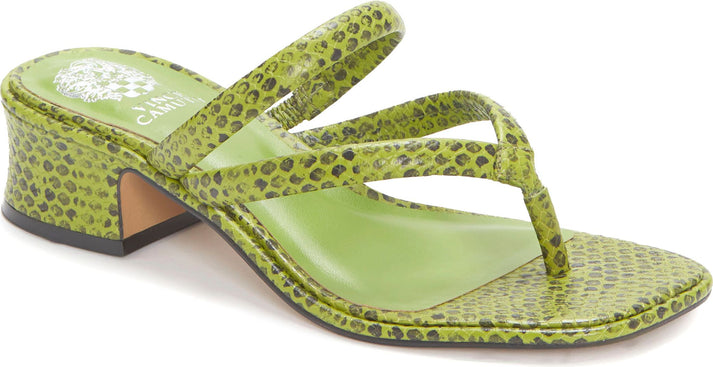 Vince Camuto Sandals Mayci Spotted Python Lime