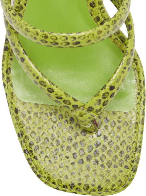 Vince Camuto Sandals Mayci Spotted Python Lime