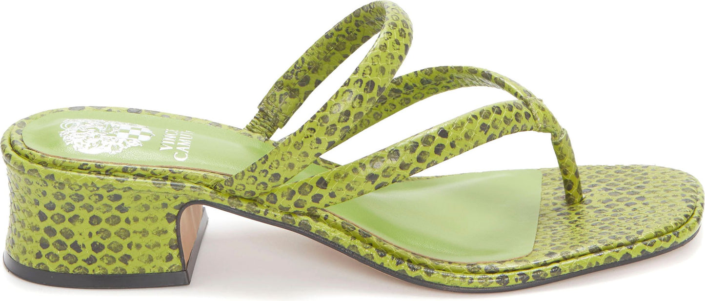 Vince Camuto Sandals Mayci Spotted Python Lime