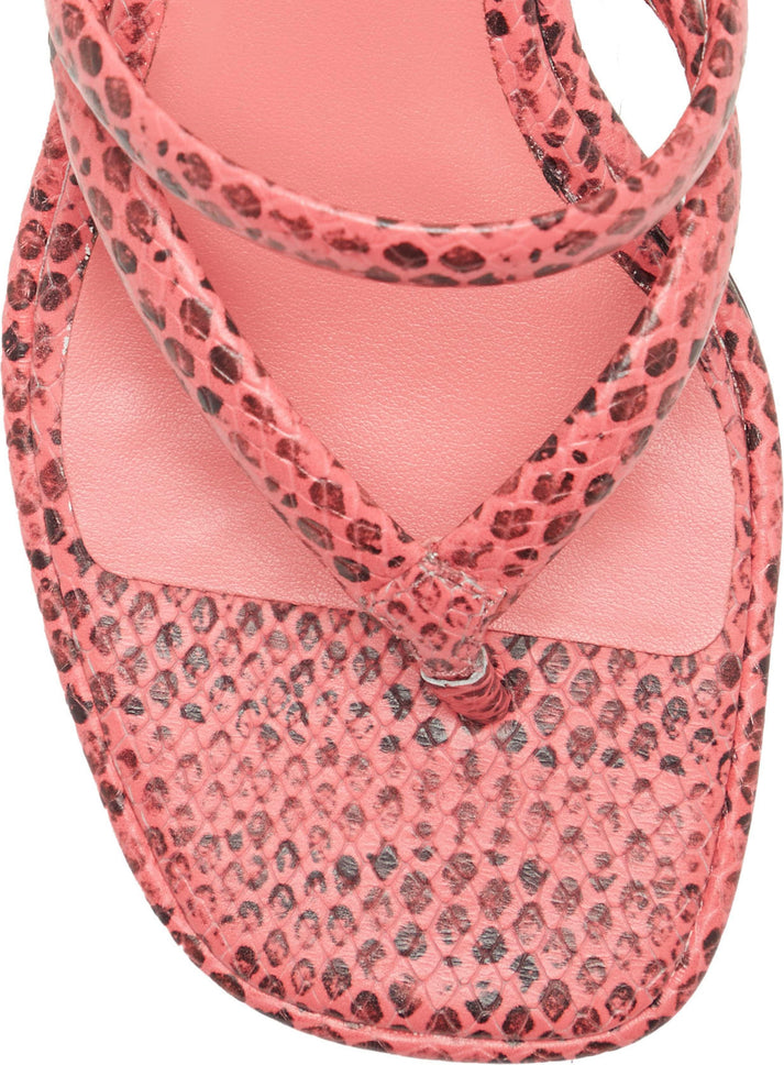 Vince Camuto Sandals Mayci Spotted Python Sunset Pink