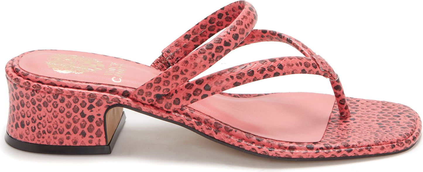 Vince Camuto Sandals Mayci Spotted Python Sunset Pink