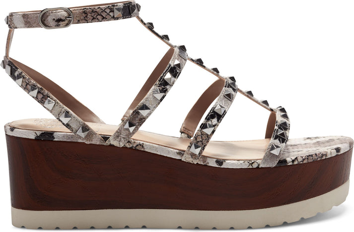 Vince Camuto Sandals Pemolie Snake Taupe