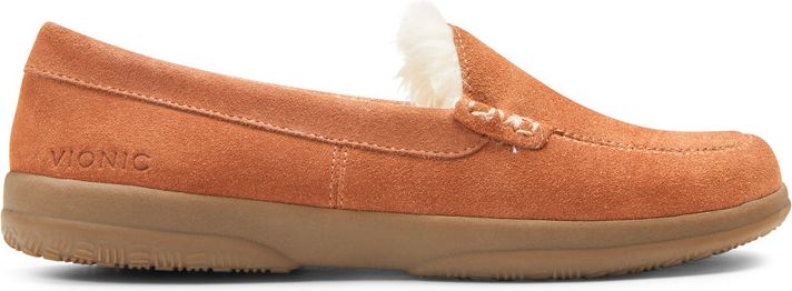 Vionic Slippers Cedar Lynez Toffee Suede